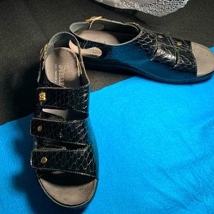 Helle black comfort sandals 41 , Sz 9